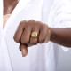 Signet Ring in Gold Plating with Engraved Monogram